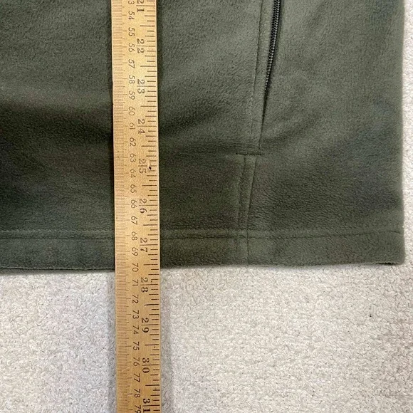 Lot of 2 Columbia Mens L Steens Mountain Fleece Vests Olive Green Navy Blue - Picture 3 of 10